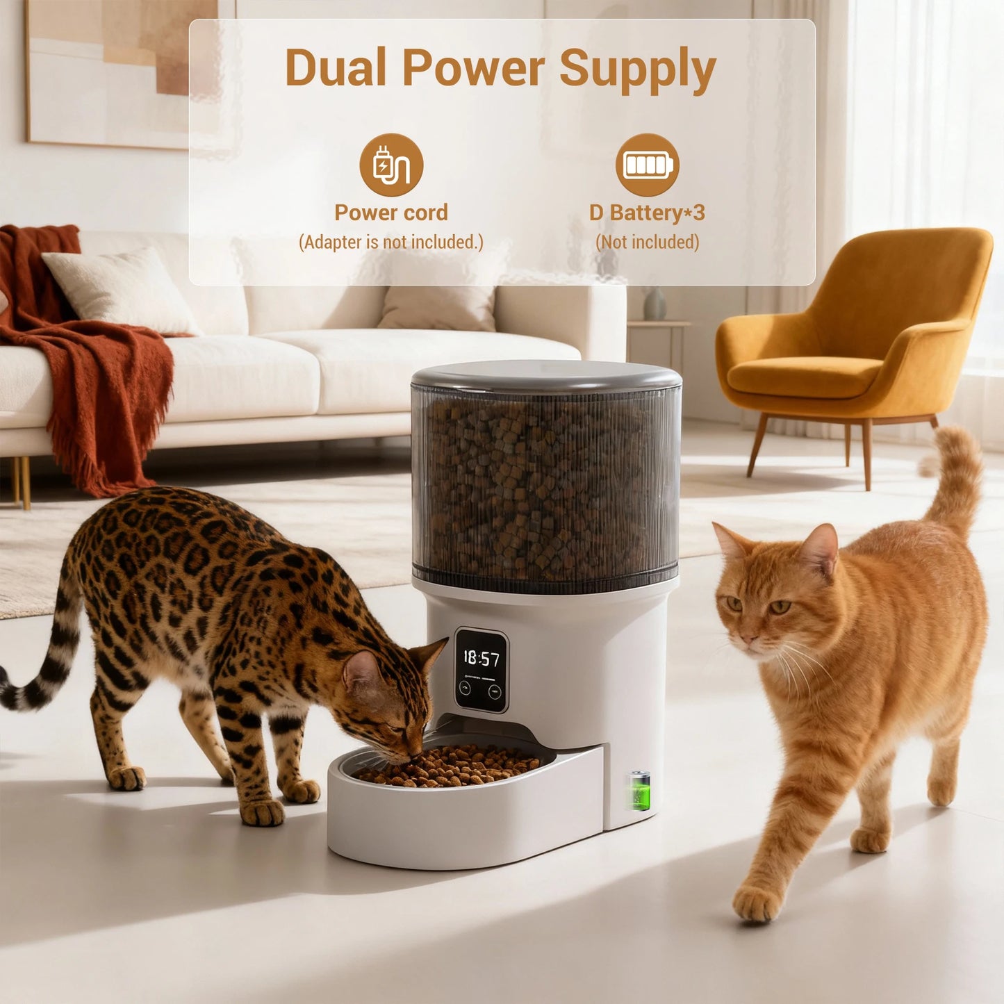 HiMISS Programmable 4L Automatic Pet Feeder With Timer And Portion Control