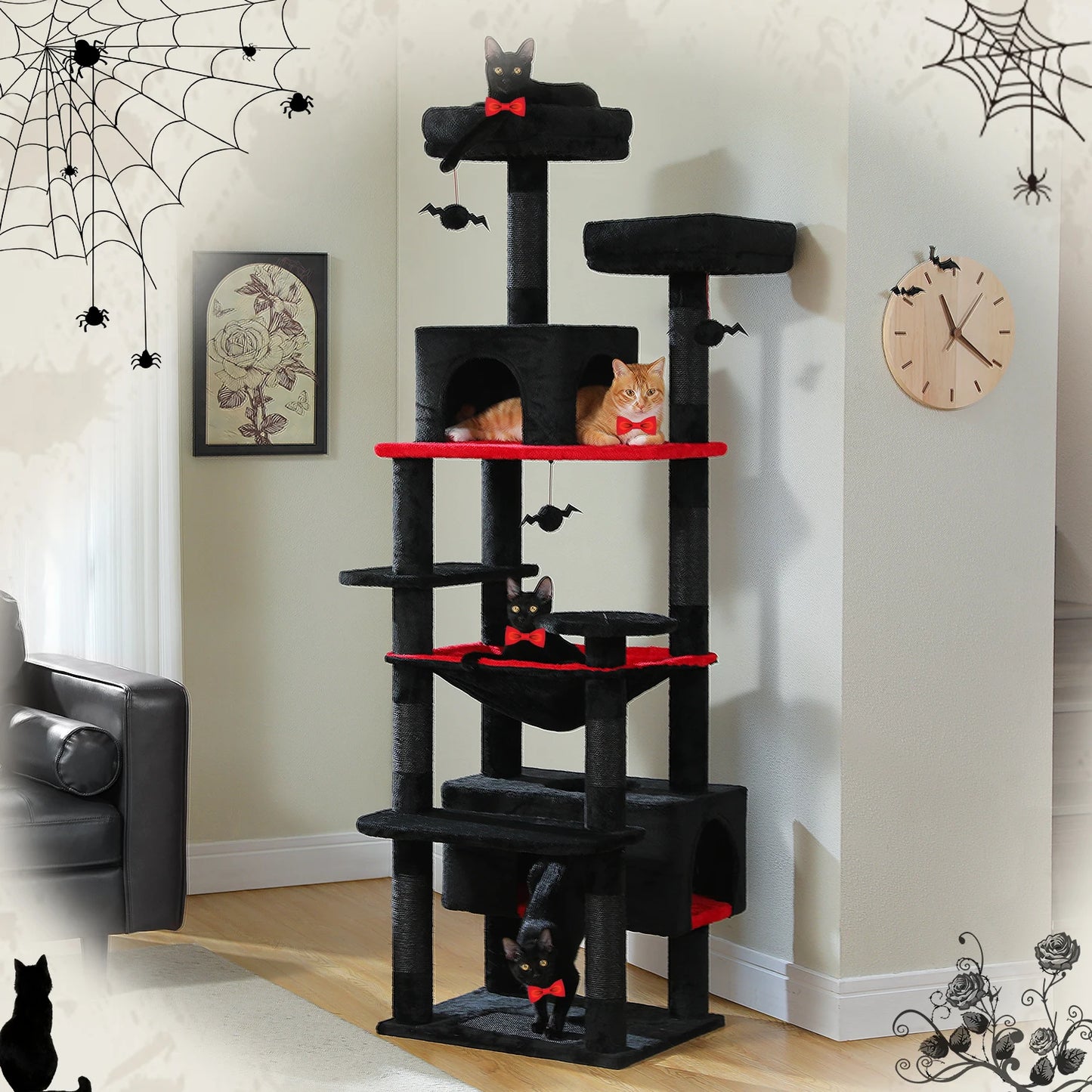 PAWZ Road Cat Tree Indoor Tower With Sisal Scratching Posts And Condos