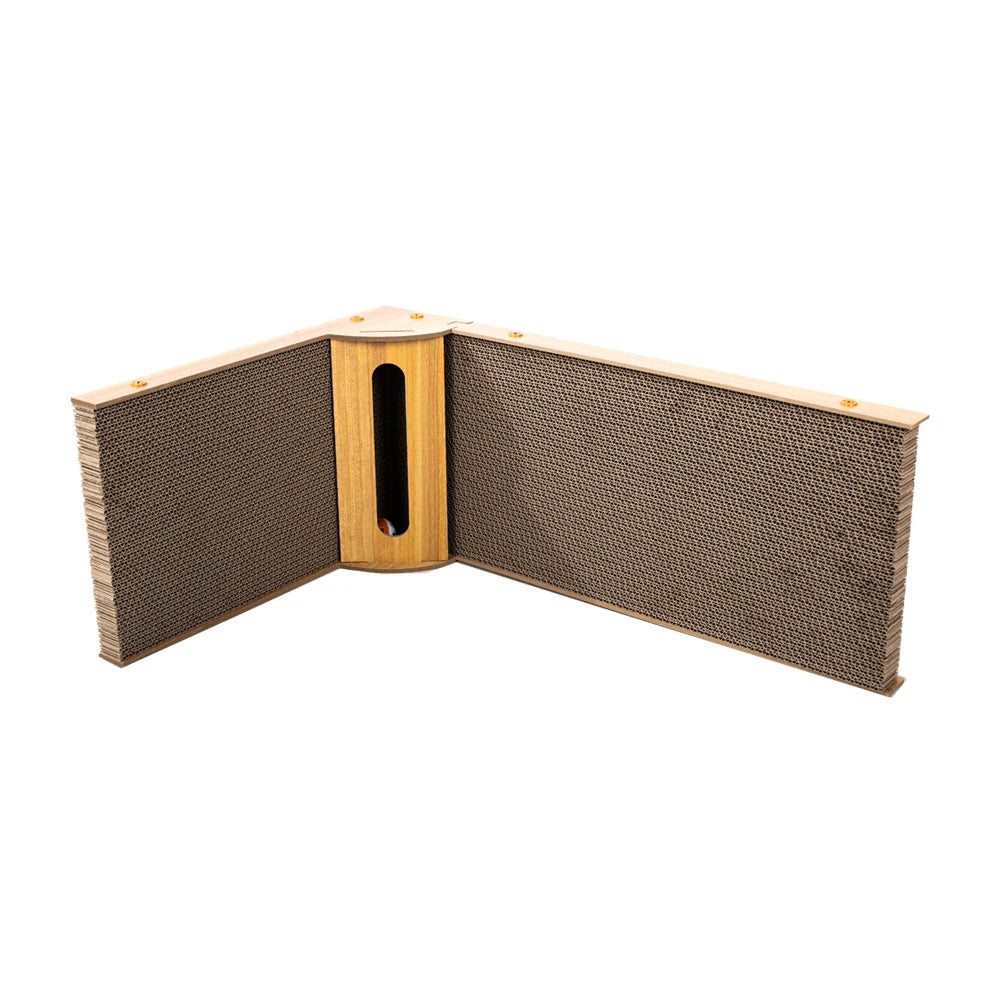 NONECN Cat Scratcher L Shape Wall Mounted Cardboard Pad