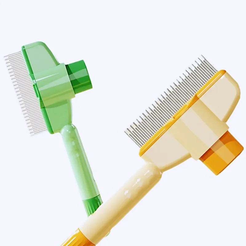 One-Button Self-Cleaning Dog Grooming Comb With Massage For Pets