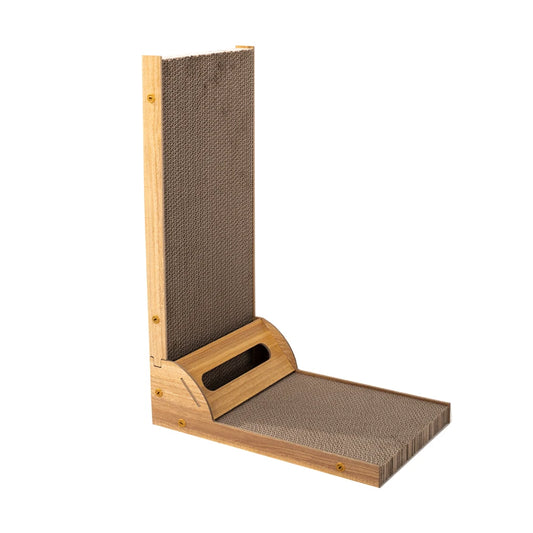 NONECN Cat Scratcher L Shape Wall Mounted Cardboard Pad