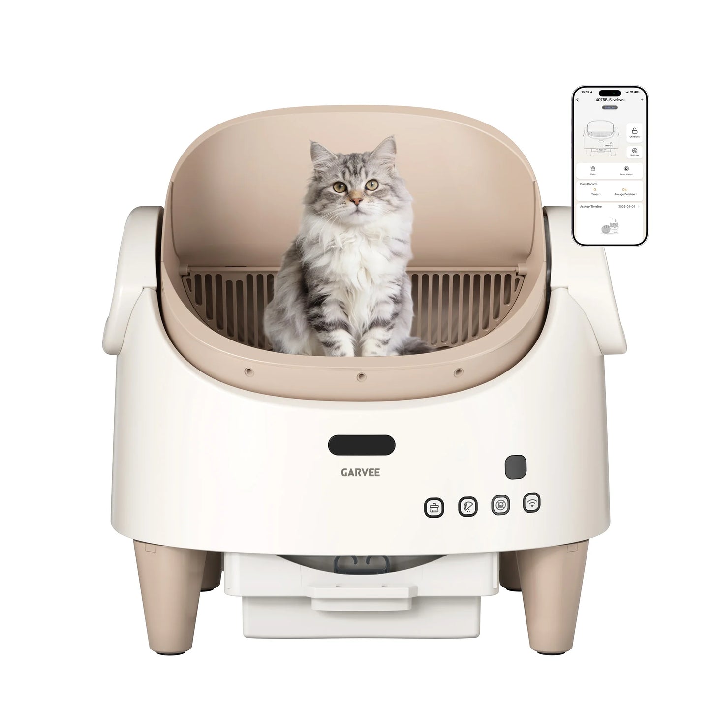 HiMISS Self Cleaning Smart Litter Box APP Odor Free Toilet