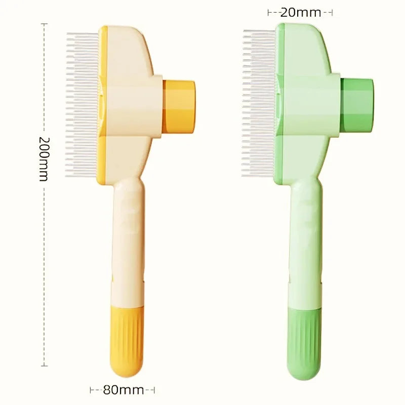 One-Button Self-Cleaning Dog Grooming Comb With Massage For Pets