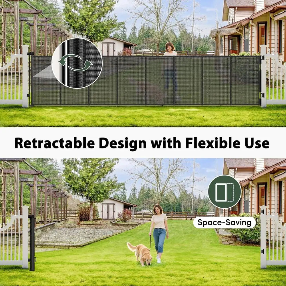 Retractable Baby Gate For Pets And Dogs For Wide Openings