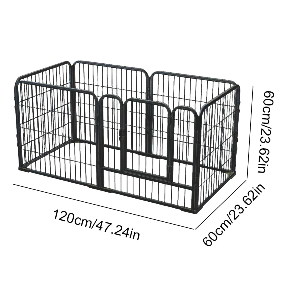 Heavy Duty Dog Playpen 6 Panels Foldable Metal Exercise Fence