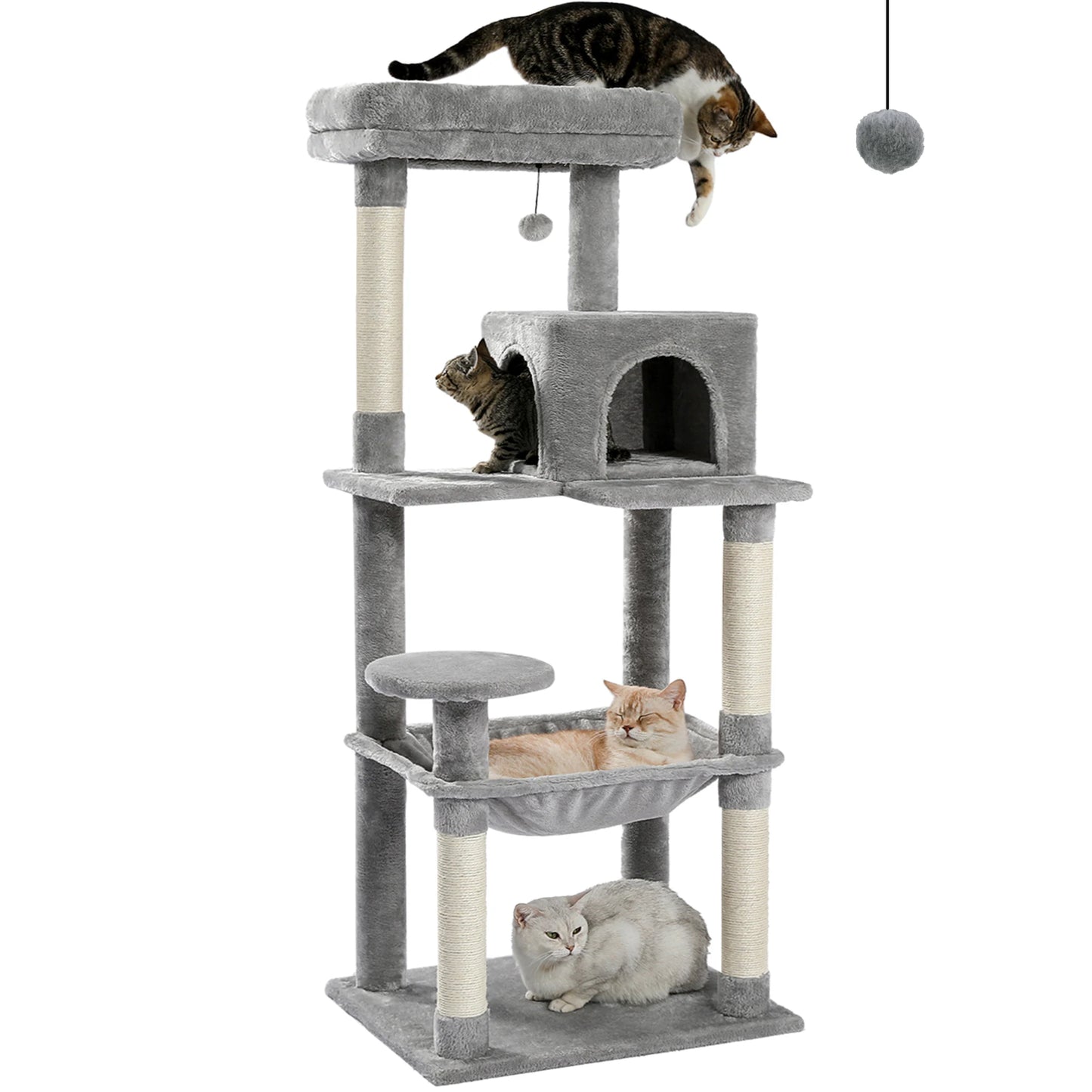 PAWZ Road 5-Level Cat Tree Tower for Indoor Cats Deluxe