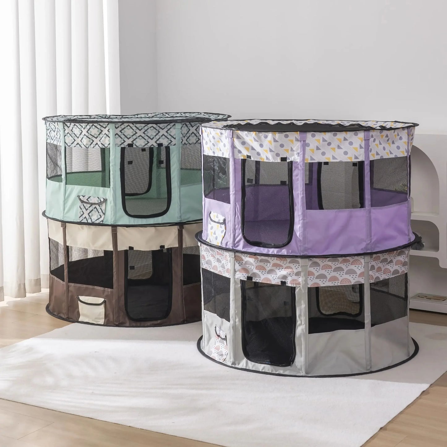 Foldable Mesh Ventilated Circular Cat Nest And Dog Pet House